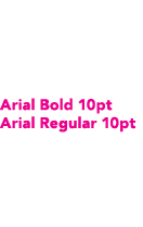 Arial Bold 10pt Arial Regular 10pt